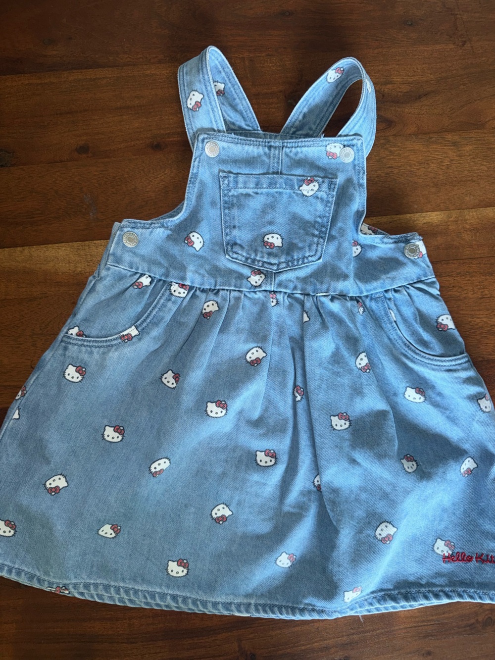 Sanrio Hello Kitty Light Blue Denim Overall Dress